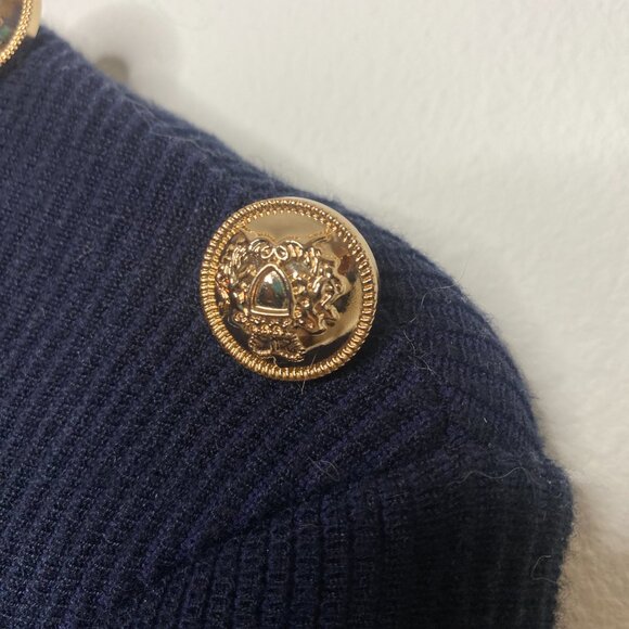 Dressahaulic Boutique | Knit Crop Mock Turtleneck in Navy - Small - Picture 2 of 6